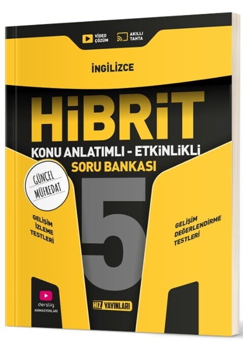 Hız Yayınları 5. Sınıf İngilizce HİBRİT Konu Anlatımlı Etkinlikli Soru Bankası