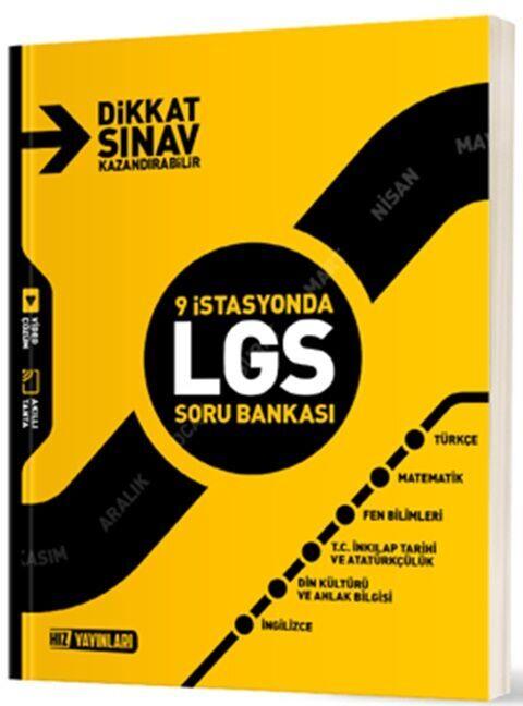 Hız Yayınları 8. Sınıf LGS Tüm Dersler 9 İstasyonda Soru Bankası