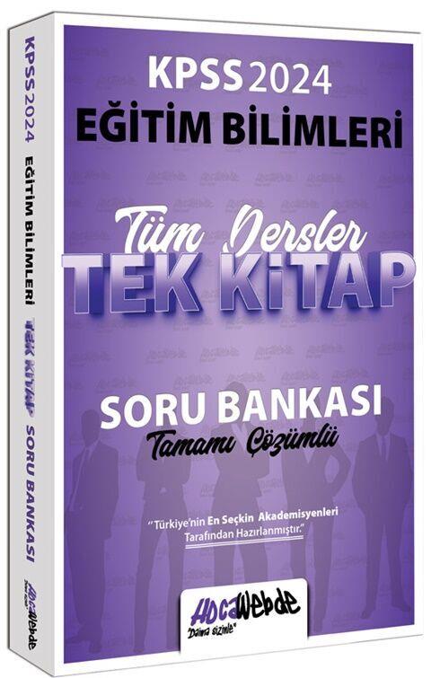 HocaWebde Yayınları 2024 KPSS Eğitim Bilimleri Tüm Dersler Tek Kitap Soru Bankası