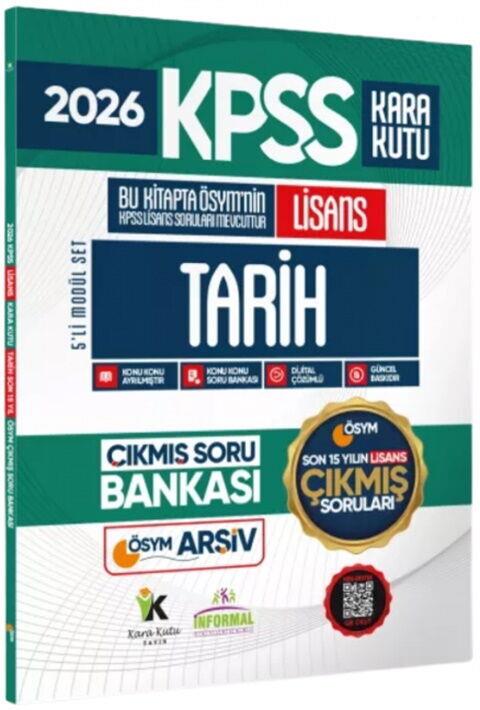İnformal Yayınları 2026 FULL Lisans KPSS Lisans Tarih Kara Kutu ÖSYM Son 15 Yıl Çıkmış Soru Bankası