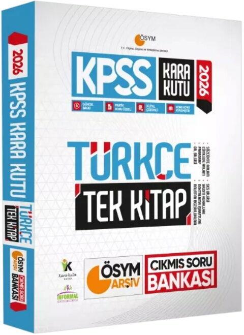 İnformal Yayınları 2026 KPSS Kara Kutu Türkçe TEK KİTAP ÖSYM ARŞİV Çıkmış Soru Bankası