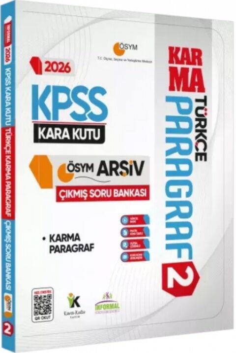 İnformal Yayınları 2026 KPSS Türkçenin Kara Kutusu Paragraf 2 Karma ÖSYM Çıkmış Soru Bankası