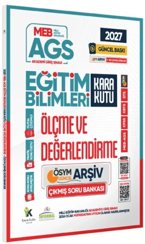 İnformal Yayınları 2027 MEB AGS Eğitim Bilimlerinin Kara Kutusu Ölçme ve Değerlendirme ÖSYM Çıkmış Soru Bankası
