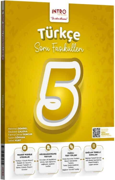 İntro Yayınları 5. Sınıf Türkçe Soru Fasiküleri