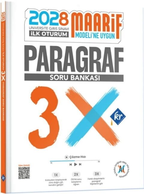 KR Akademi 2028 Maarif Modeli Üniversite Giriş Sınavı İlk Oturum 3X Paragraf Soru Bankası