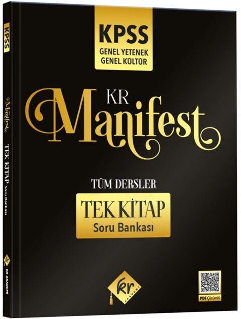 KR Akademi KPSS Genel Yetenek Genel Kültür Manifest Tüm Dersler Tek Kitap Soru Bankası