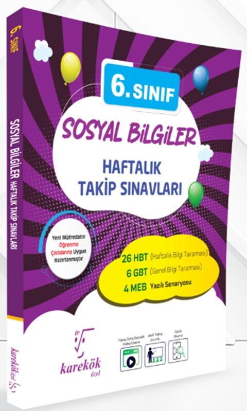 Karekök Yayınları 6. Sınıf Sosyal Bilgiler Haftalık Takip Sınavları