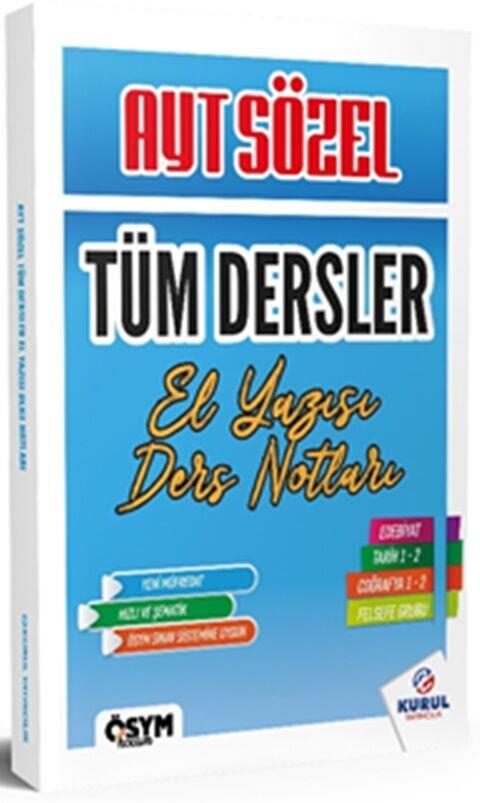 Kurul Yayıncılık AYT Sözel Tüm Dersler El Yazısı Ders Notları