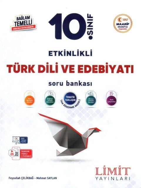 Limit Yayınları 10. Sınıf Türk Dili ve Edebiyatı Etkinlikli Maarif Soru Bankası