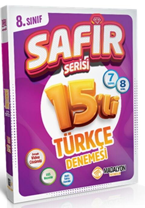 Madalyon Yayınları 8. Sınıf Türkçe Safir Serisi 15 li Deneme