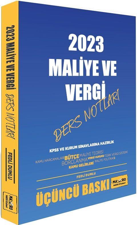 Makro Kitabevi Maliye Vergi Ders Notları KPSS A Grubu ve Kurum Sınavlarına Hazırlık 3. Baskı
