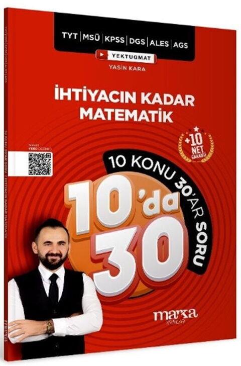Marka KPSS MEB AGS YKS TYT MSÜ DGS ALES İhtiyacın Kadar Matematik 10 da 30 Konu Anlatımlı Soru Bankası