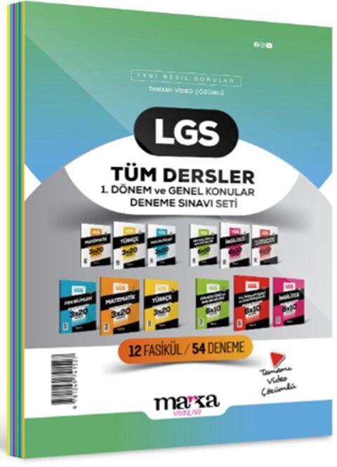 Marka Yayınları 2024 8. Sınıf LGS 1. Dönem ve Genel Konular Tüm Dersler Deneme Sınavı
