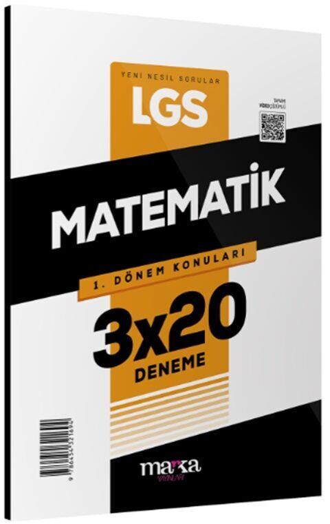 Marka Yayınları  8. Sınıf LGS Matematik 1. Dönem Konuları 3x20 Deneme