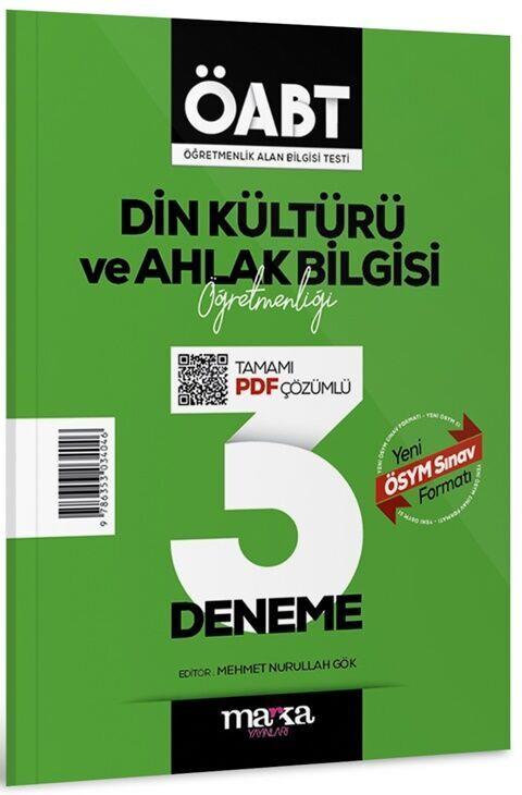 Marka Yayınları ÖABT Din Kültürü ve Ahlak Bilgisi Öğretmenliği Tamamı Çözümlü 3 Deneme