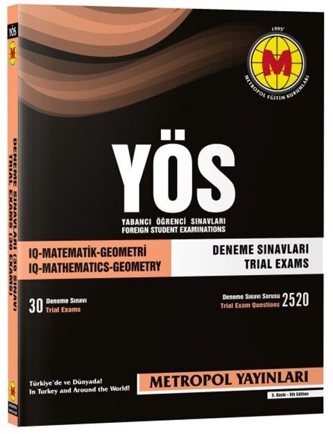 Metropol Yayınları YÖS Matematik Geometri Deneme Sınavları
