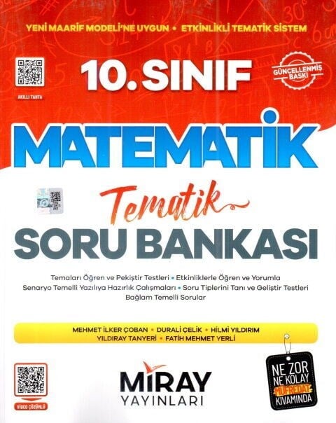 Miray Yayınları 10. Sınıf Matematik Maarif Model Tematik Soru Bankası