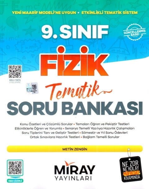 Miray Yayınları 9. Sınıf Fizik Maarif Model Tematik Soru Bankası