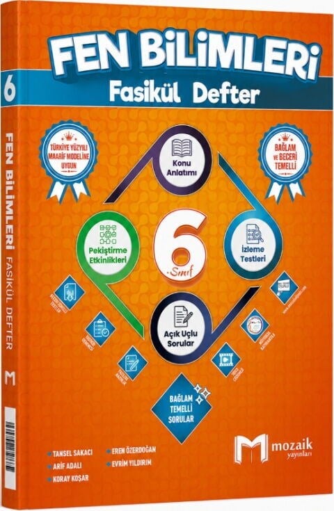 Mozaik Yayınları 6. Sınıf Fen Bilimleri Fasikül Defter