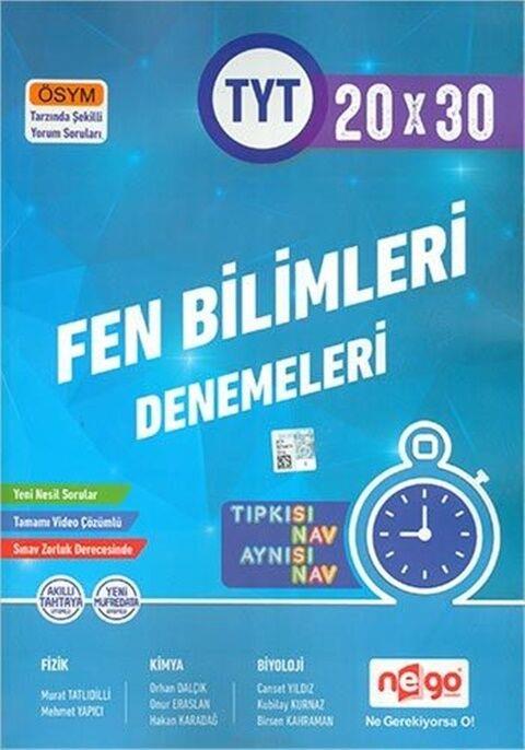 Nego Yayınları TYT Fen Bilimleri Video Çözümlü 20x30 Branş Denemeleri