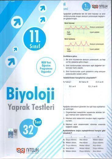 Nitelik Yayınları 11. Sınıf Biyoloji Yaprak Test