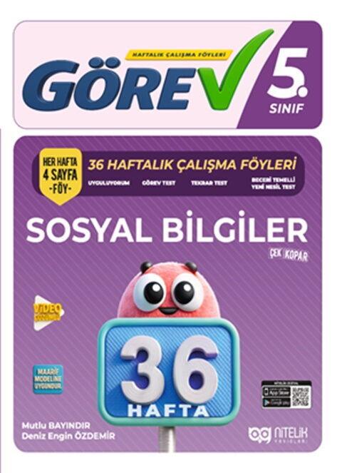 Nitelik Yayınları 5. Sınıf Sosyal Bilgiler Görev 36 Hafta Çalışma Föyleri