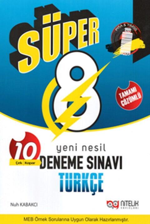 Nitelik Yayınları 8. Sınıf Süper Türkçe Yeni Nesil Deneme Sınavı