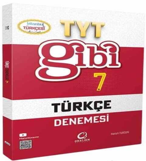 Oksijen Yayınları TYT Gibi 7 Türkçe Denemesi