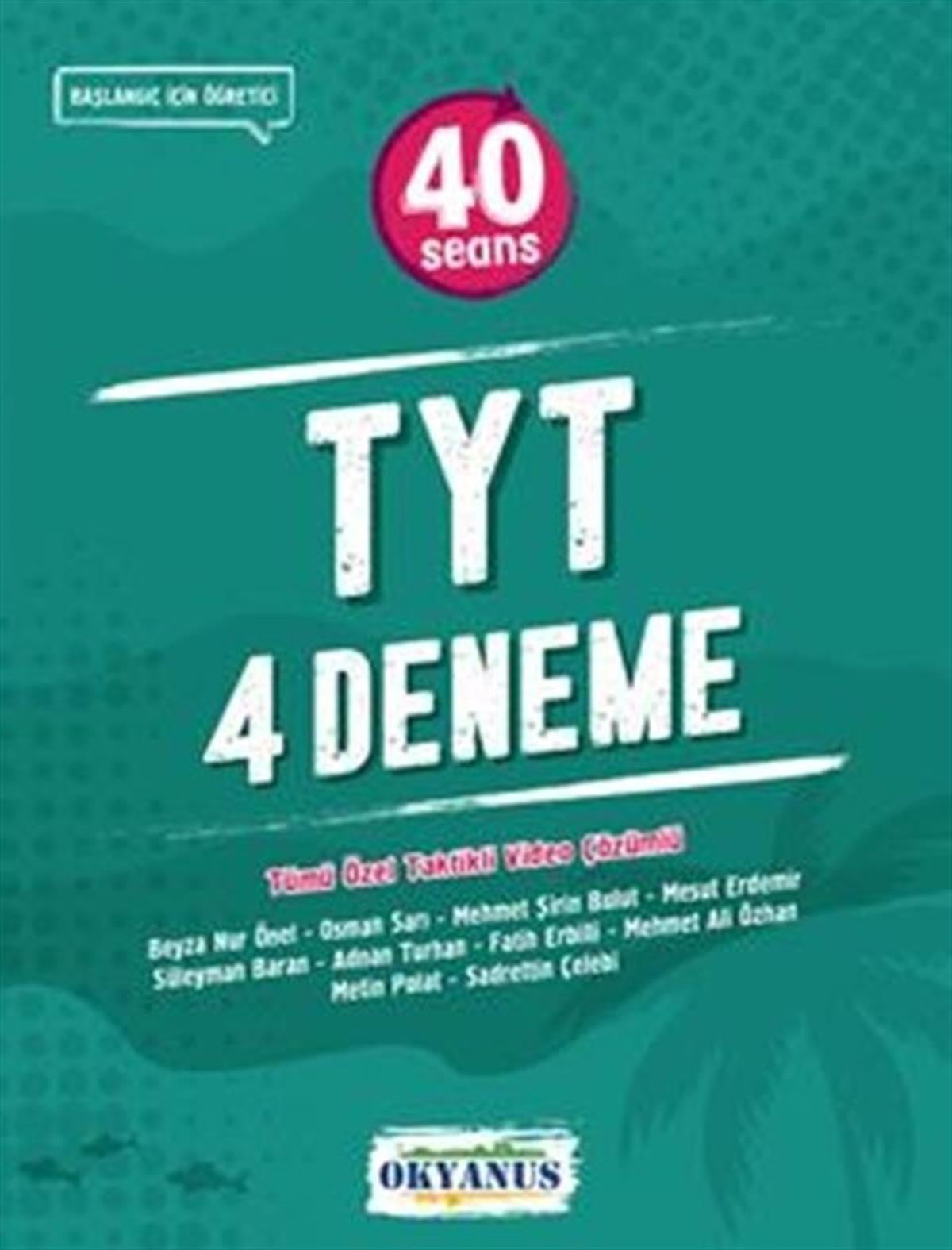 Okyanus Yayınları TYT 40 Seans 4 lü Deneme