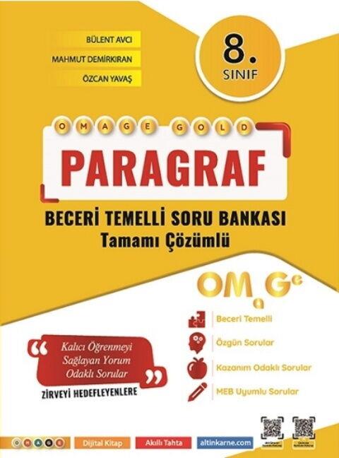 Omage Yayınları 8. Sınıf Omage Gold Paragraf Soru Bankası