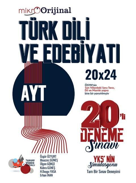 Orijinal Mikro AYT Türk Dili ve Edebiyatı 20 li Deneme Sınavı