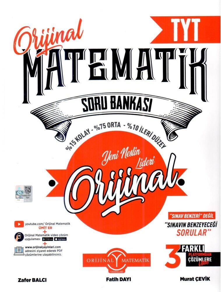 Orijinal Yayınları TYT Orijinal Matematik Soru Bankası