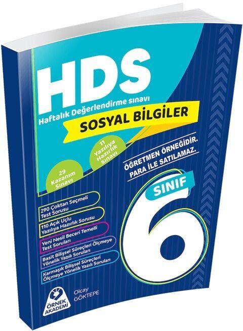 Örnek Akademi 6. Sınıf Sosyal Bilgiler Haftalık Değerlendirme Sınavı HDS