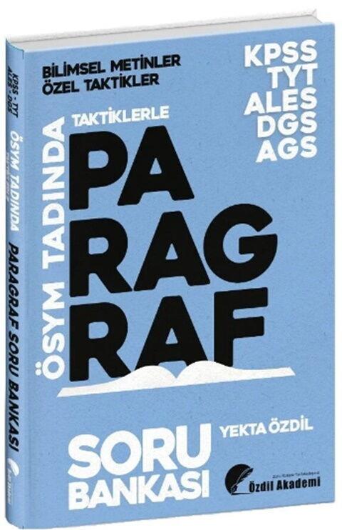 Özdil Akademi KPSS MEB AGS ALES DGS TYT Taktiklerle Paragraf Soru Bankası