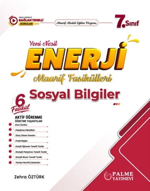 Palme Yayınlar 7. Sınıf Sosyal Bilgiler Enerji Yeni Nesil Maarif Fasikülleri