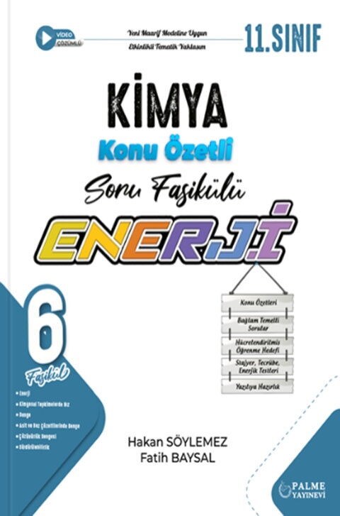 Palme Yayınları 11. Sınıf Kimya Enerji Konu Özetli Soru Fasikülü
