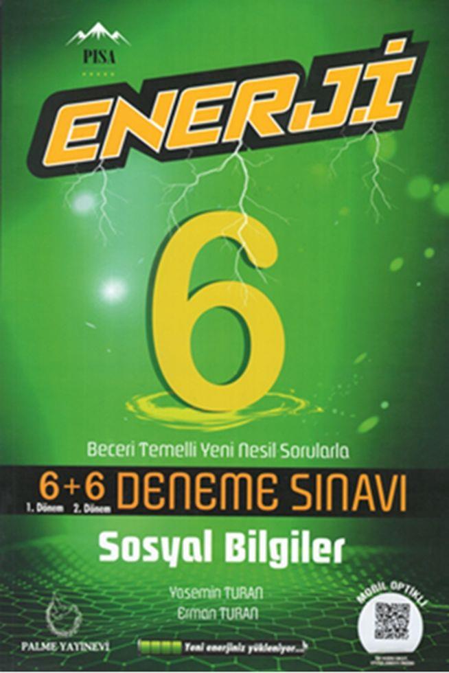 Palme Yayınları 6. Sınıf Sosyal Bilgiler Enerji 6+6 Deneme Sınavı