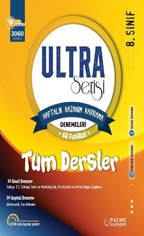 Palme Yayınları 8.Sınıf Ultra Kazanım Kavrama Denemeleri 68 Fasikül Tüm Dersler