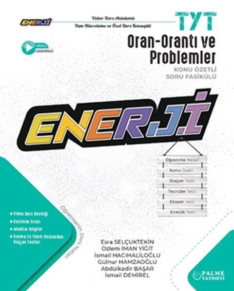 Palme Yayınları TYT Oran Orantı ve Problemler Enerji Konu Özetli Soru Fasikülü