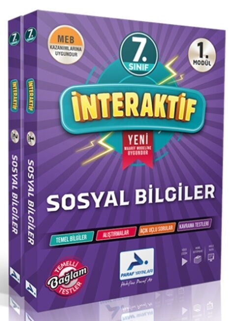 Paraf Yayınları 7. Sınıf İnteraktif Sosyal Bilgiler Soru Bankası