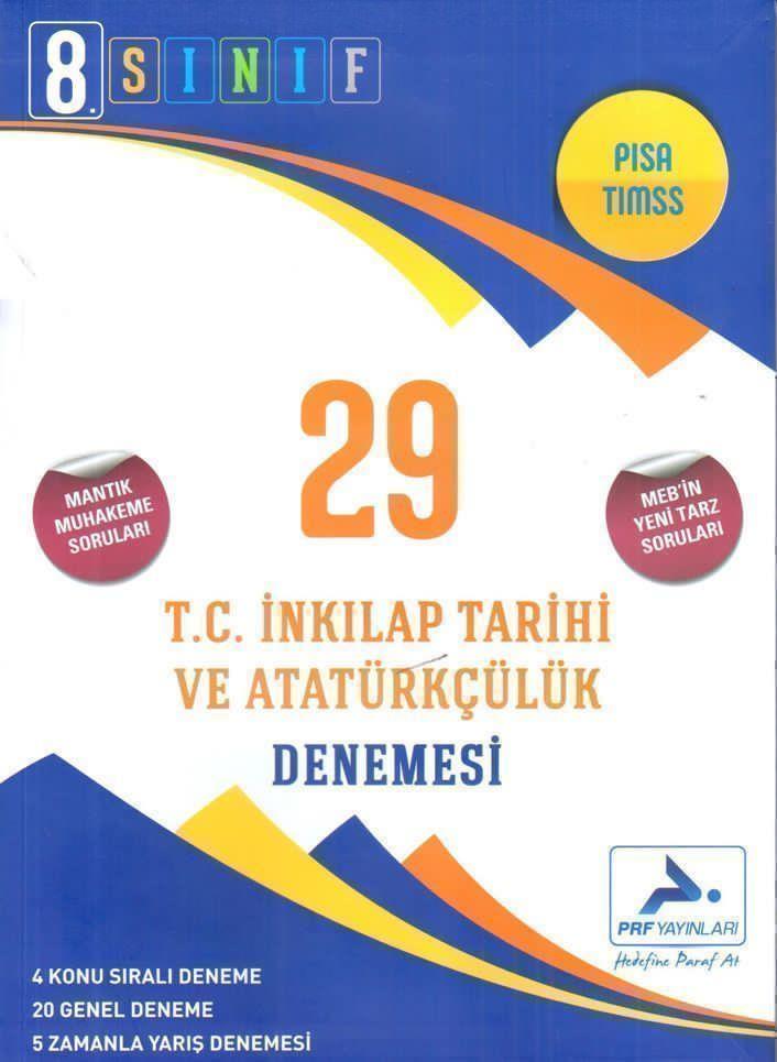 Paraf Yayınları 8. Sınıf T.C. İnkılap Tarihi ve Atatürkçülük 29 Denemesi
