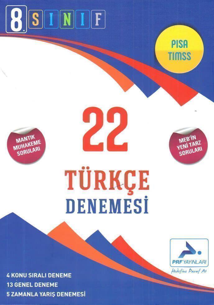 Paraf Yayınları 8. Sınıf Türkçe 22 Denemesi