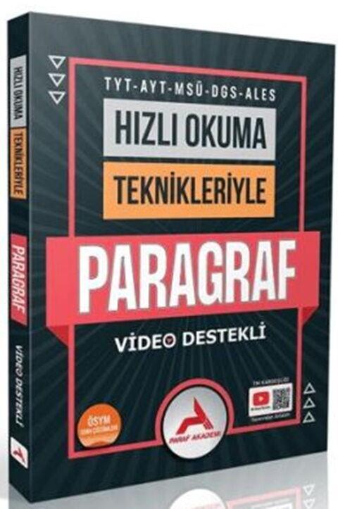 Paraf Yayınları TYT AYT MSÜ DGS ALES Hızlı Okuma Teknikleriyle Paragraf