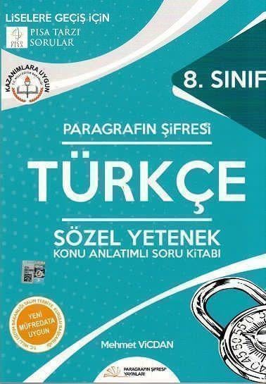 Paragrafın Şifresi 8. Sınıf Türkçe Sözel Yetenek Konu Anlatımlı Soru Kitabı