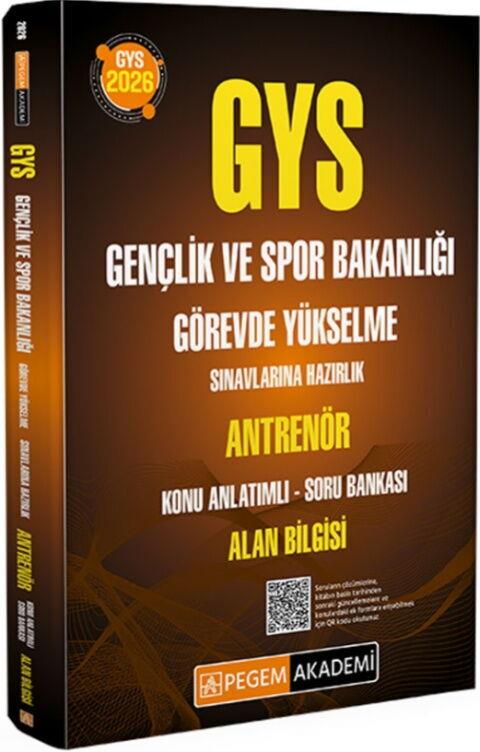 Pegem Akademi 2026 GYS Gençlik ve Spor Bakanlığı Antrenör Konu Anlatımlı Soru Bankası Alan Bilgisi