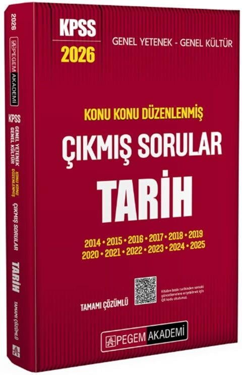 Pegem Akademi 2026 KPSS GYGK Tarih Konu Konu Düzenlenmiş Tamamı Çözümlü Çıkmış Sorular