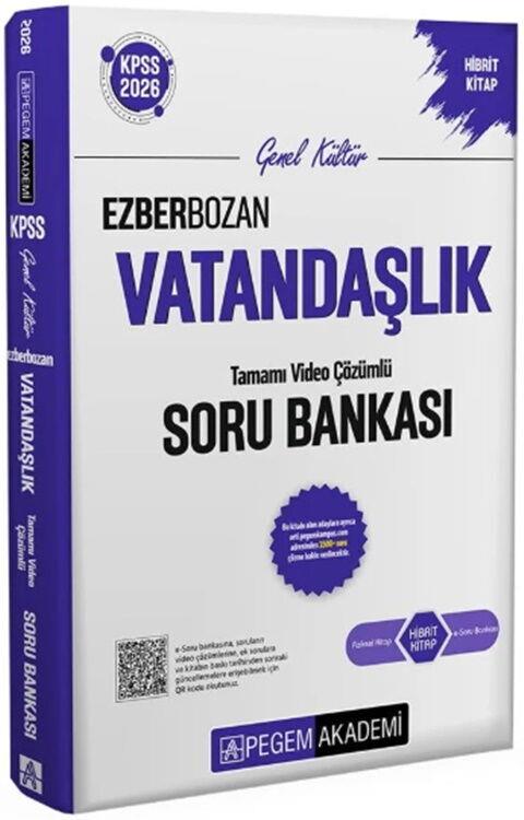 Pegem Akademi 2026 KPSS Vatandaşlık Ezberbozan Soru Bankası