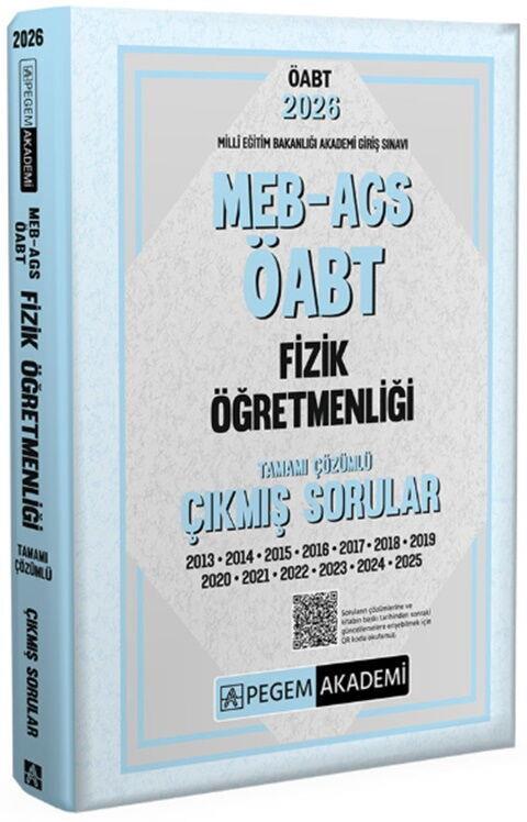 Pegem Akademi 2026 MEB AGS ÖABT Fizik Öğretmenliği Tamamı Çözümlü Çıkmış Sorular