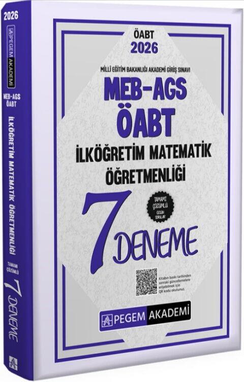 Pegem Akademi 2026 MEB AGS ÖABT İlköğretim Matematik Öğretmenliği Tamamı Çözümlü 7 Deneme