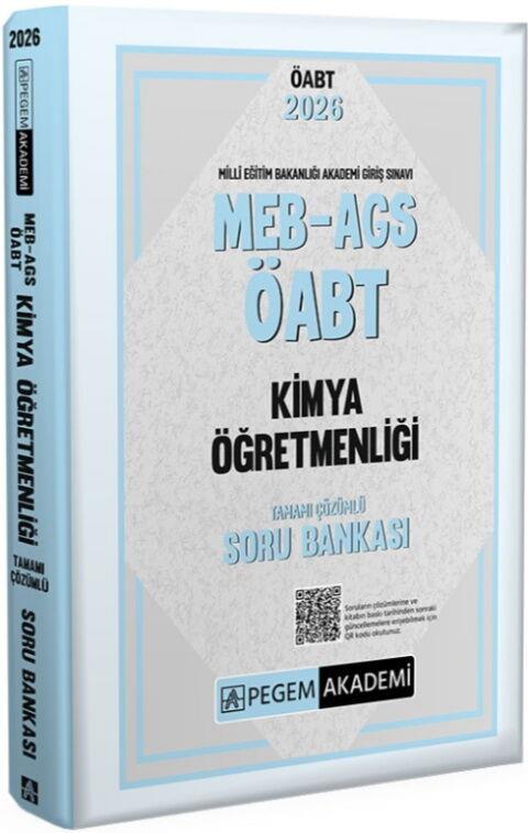 Pegem Akademi 2026 MEB AGS ÖABT Kimya Öğretmenliği Tamamı Çözümlü Soru Bankası